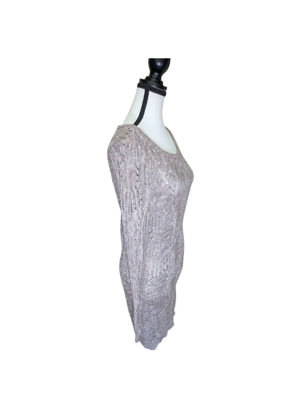 INC International Concepts Metallic Knit Sweater Dress | Size L - Picture 5 of 11